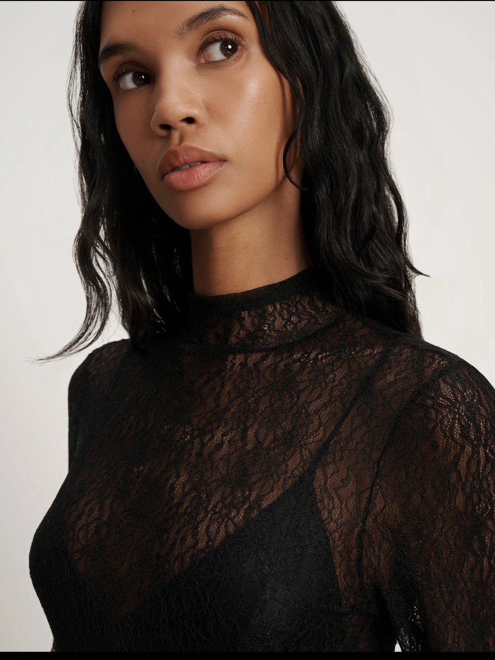 NEW Veronica Beard Nate Lace Mock Neck Top sz Small